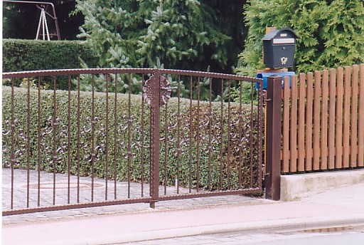 Schmiedetor feuerverzinkt und pulverbeschichtet kupfer antik